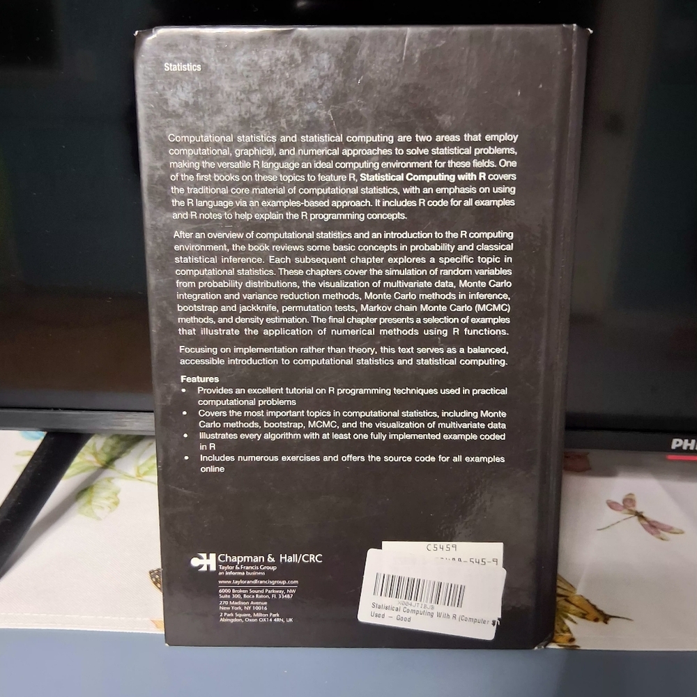 Statistical Computing R BOOK Maria L. Rizzo Computer Science NEW ⭐SHIPS FREE⭐ - Picture 2 of 8